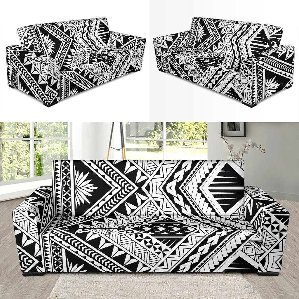 Samoan Tattoo Style Print Design LKS307 Sofa Slipcover