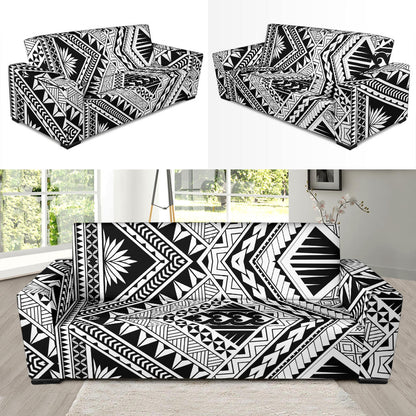 Samoan Tattoo Style Print Design LKS307 Sofa Slipcover