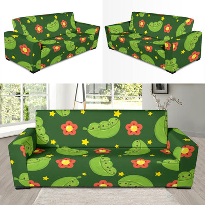 Peas Pattern Print Design A01 Sofa Slipcover