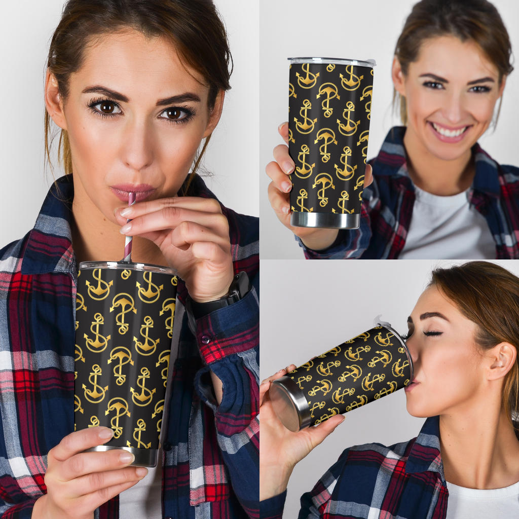 Anchor Gold Pattern Tumbler