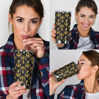 Anchor Gold Pattern Tumbler
