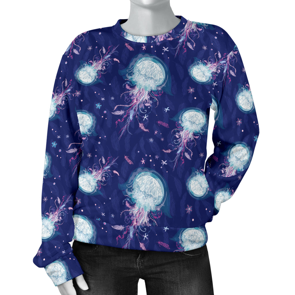 Jellyfish Cute Design Women Long Sleeve Sweatshirt