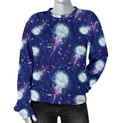 Jellyfish Cute Design Women Long Sleeve Sweatshirt