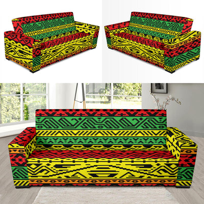 Rastafarian Pattern Print Design A02 Sofa Slipcover