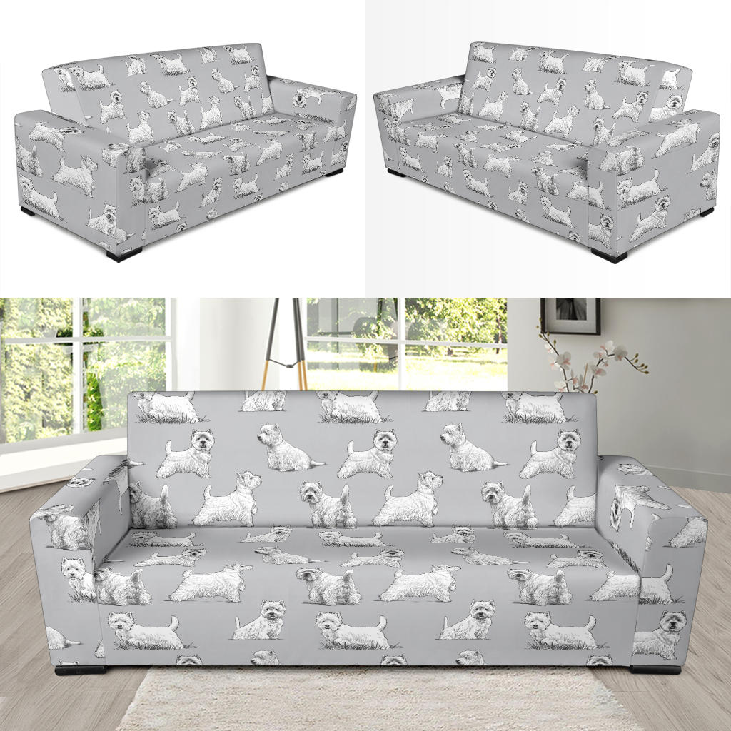 Scottish Terriers Print Design LKS3011 Sofa Slipcover