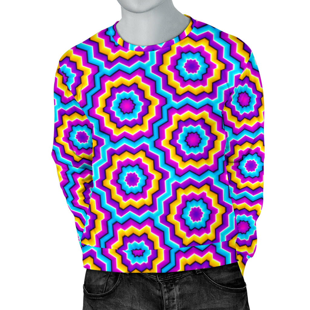 Optical illusion Techno Movement Men Long Sleeve Sweatshirt