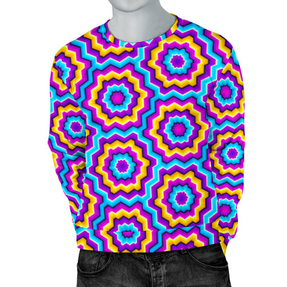 Optical illusion Techno Movement Men Long Sleeve Sweatshirt