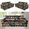 Book Pattern Print Design 05 Sofa Slipcover