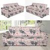 Sea Otter Pattern Print Design 02 Sofa Slipcover