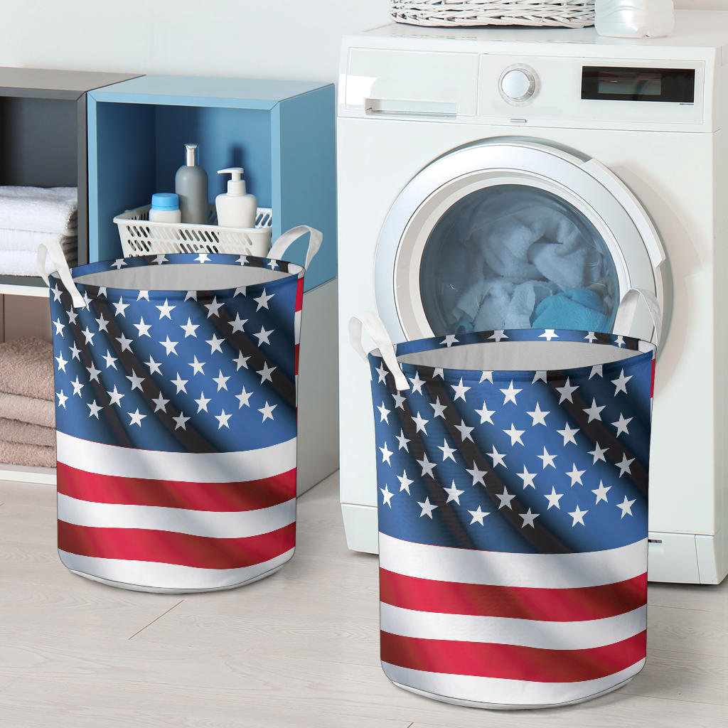 American flag Classic Laundry Basket