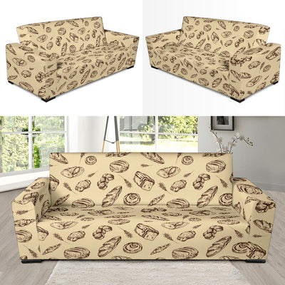 Bread Pattern Print Design 04 Sofa Slipcover