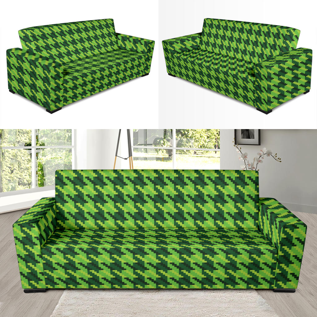 St Patricks Day Houndstooth Pattern Print LKS301 Sofa Slipcover