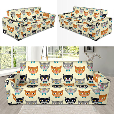 Cat Pattern Print Design 05 Sofa Slipcover