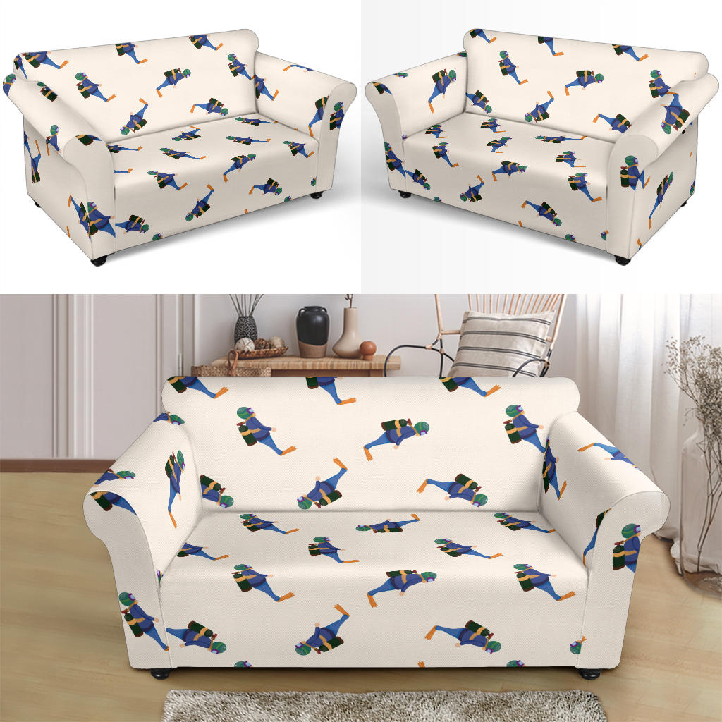 Scuba Driver Print Design LKS301 Loveseat Couch Slipcover