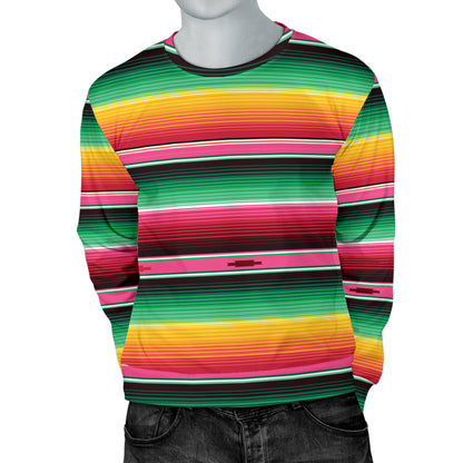 Mexican Blanket Classic Print Pattern Men Long Sleeve Sweatshirt