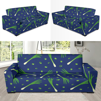 Leek Pattern Print Design 02 Sofa Slipcover