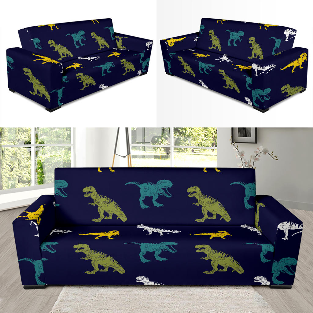 T Rex Pattern Print Design A07 Sofa Slipcover