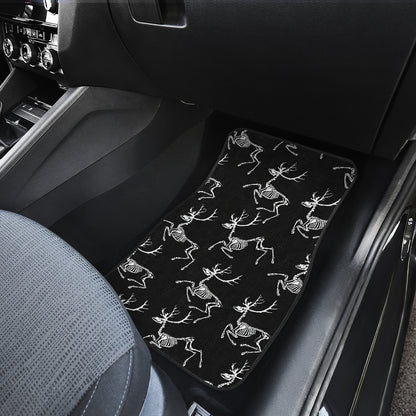 Deer Skeleton Print Pattern Car Floor Mats Front Back