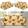 Saxophone Pattern Print Design 04 Sofa Slipcover