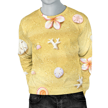 Beach Theme Print Men Long Sleeve Sweatshirt