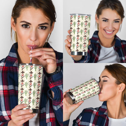 Western Cowboy Print Tumbler