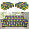 Mardi Gras Pattern Print Design 05 Sofa Slipcover