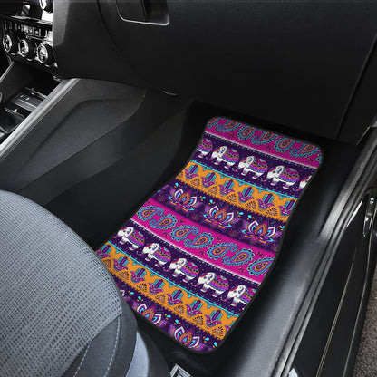 Boho Indian Style Pattern Car Floor Mats Front Back