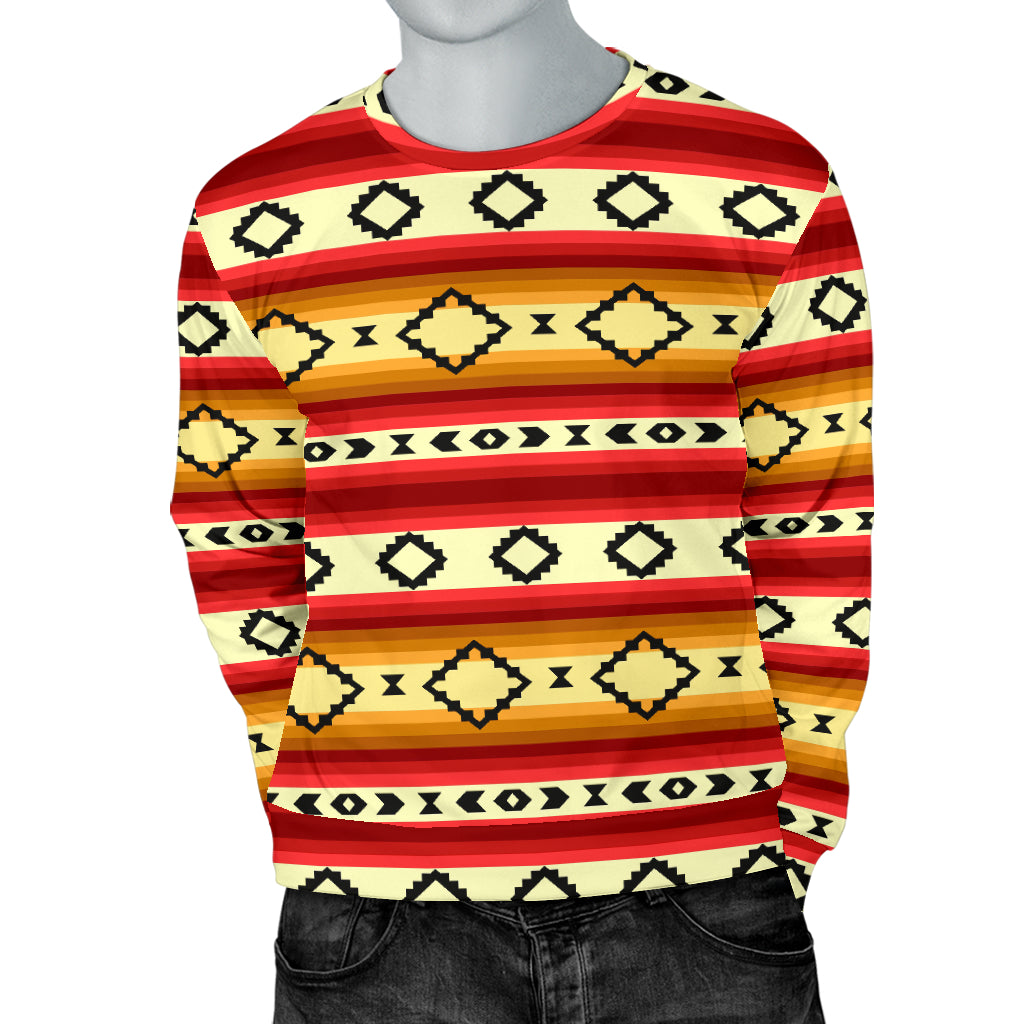 Serape Themed Men Long Sleeve Sweatshirt