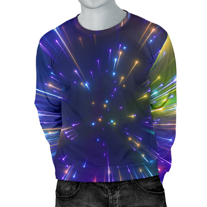 Celestial Rainbow Speed Light Men Long Sleeve Sweatshirt