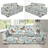 Nurse Bear Pattern Print Design A01 Sofa Slipcover