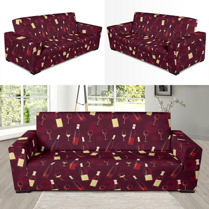 Wine Themed Print Design LKS302 Sofa Slipcover