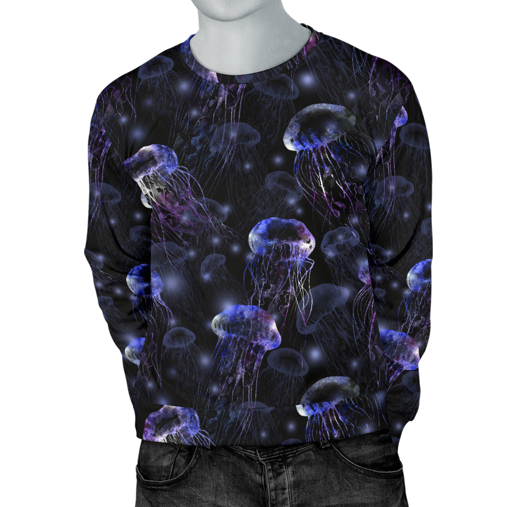 Jellyfish Themed Men Long Sleeve Sweatshirt