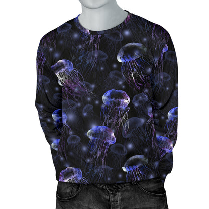 Jellyfish Themed Men Long Sleeve Sweatshirt