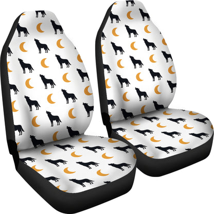 Wolf Moon Print Design LKS302 Car Seat Covers