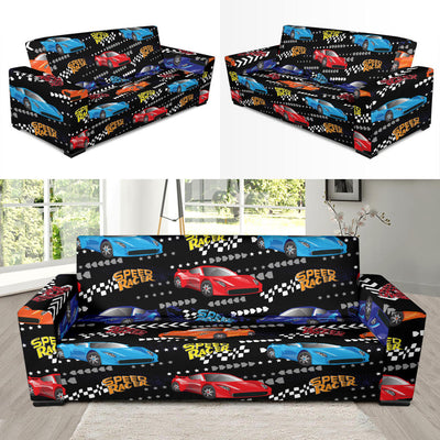 Racing Pattern Print Design A05 Sofa Slipcover