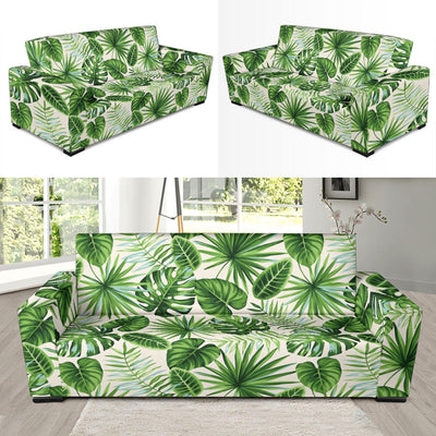 Palm Leaf Pattern Print Design A01 Sofa Slipcover