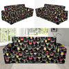 Cocktail Pattern Print Design 01 Sofa Slipcover