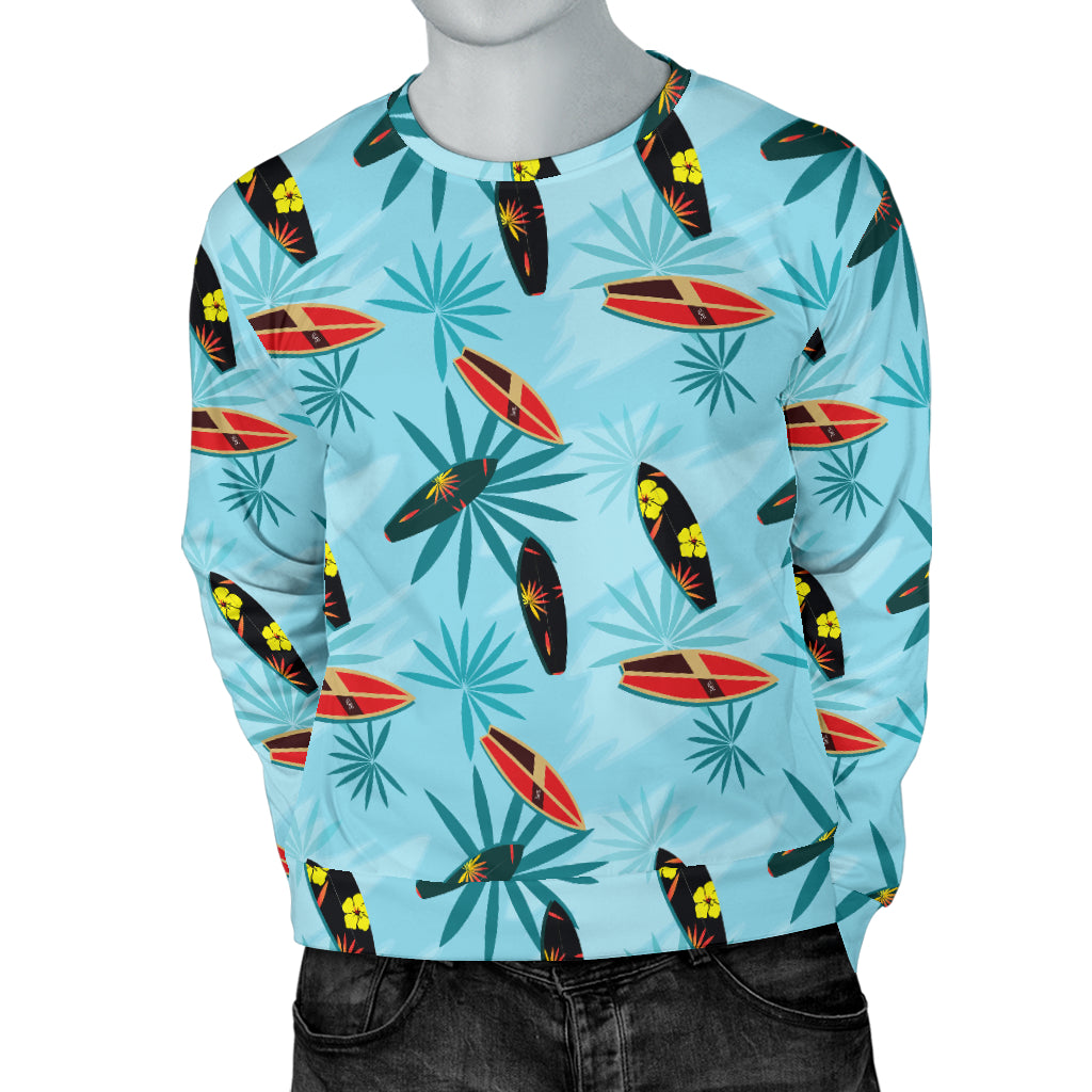 Surfboard Themed Pattern Men Long Sleeve Sweatshirt