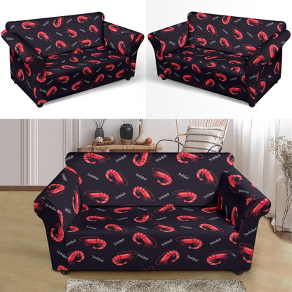Shrimp Print Design LKS302 Loveseat Couch Slipcover