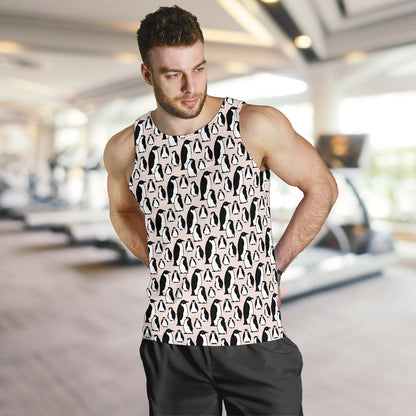 Penguin Themed Men Tank Top
