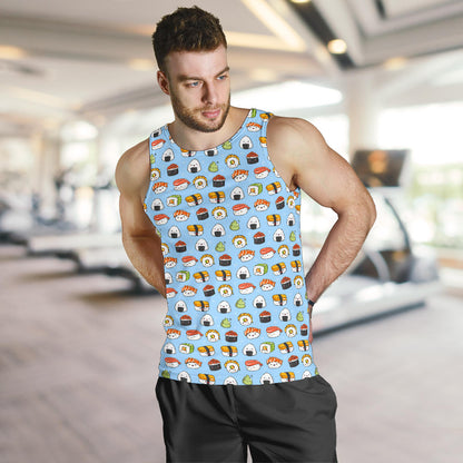 Sushi Cartoon Design Men Tank Top