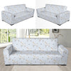 Poodle Pattern Print Design A05 Sofa Slipcover