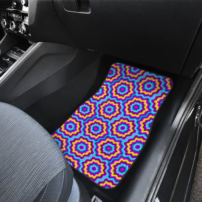 Optical illusion Techno Movement Car Floor Mats Front Back