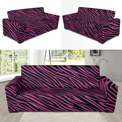 Zebra Pink Print Design LKS304 Sofa Slipcover