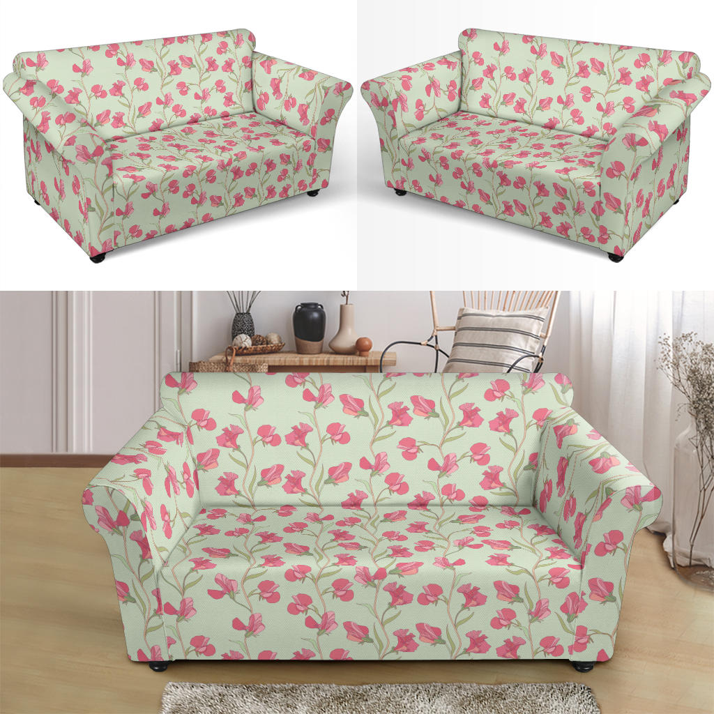 Sweet Pea Print Design LKS301 Loveseat Couch Slipcover