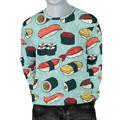 Sushi Pattern Design Men Long Sleeve Sweatshirt