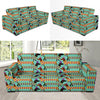 Dachshund Pattern Print Design 05 Sofa Slipcover