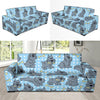 Schnauzers Pattern Print Design A02 Sofa Slipcover