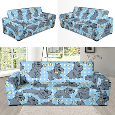 Schnauzers Pattern Print Design A02 Sofa Slipcover