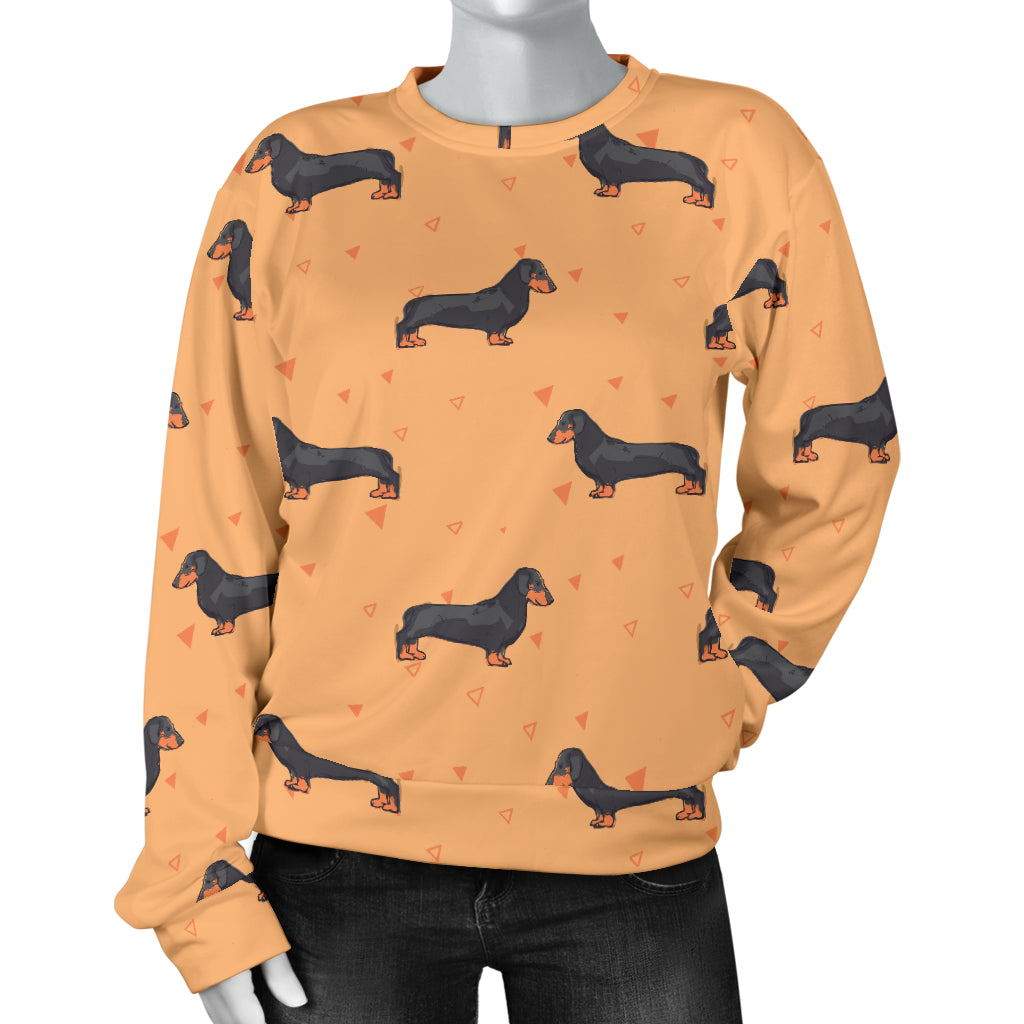 Dachshund Draw Print Pattern Women Long Sleeve Sweatshirt